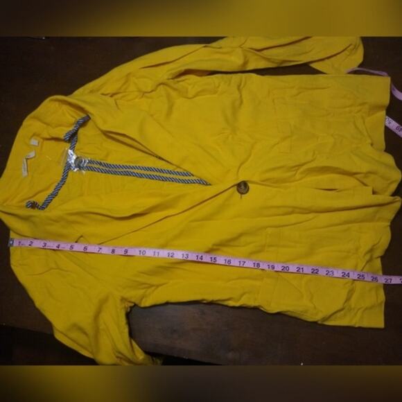 NWOT Soft Surroundings Yellow Cotton Blair Jacket Size Medium - Picture 12 of 14